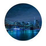 yanfind Ceramic Coasters (round) Brooklyn  Manhattan Waterfront York Cityscape Night  Clear Sky Architecture Family Game Intellectual Educational Game Jigsaw Puzzle Toy Set