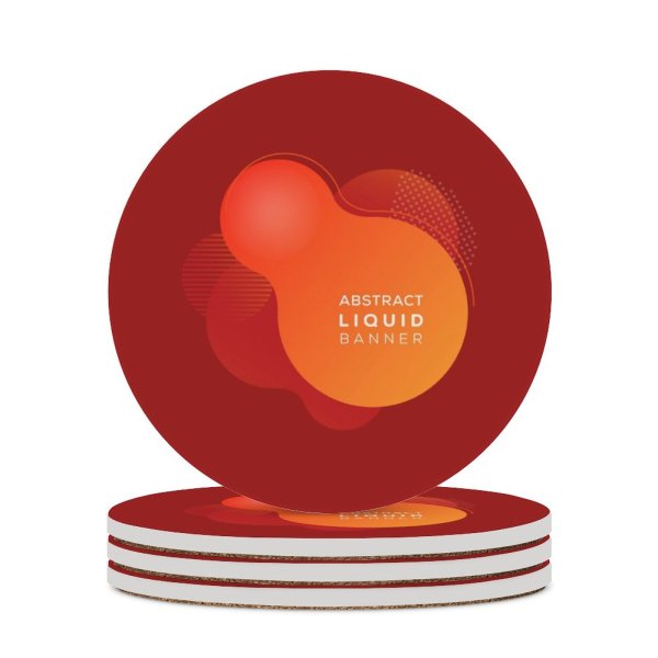 yanfind Ceramic Coasters (round) Blank Advertisement Curve Bubble Neon Gradient Leaflet Web Flyer Space Decoration Border Family Game Intellectual Educational Game Jigsaw Puzzle Toy Set