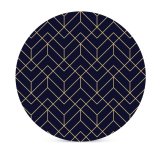 yanfind Ceramic Coasters (round) Simplicity Weaving Fashioned Woven Purple Retro Gold Elegance Layered USA Rhombus Tradition Family Game Intellectual Educational Game Jigsaw Puzzle Toy Set