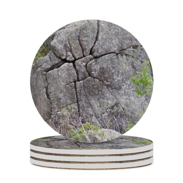 yanfind Ceramic Coasters (round) Stone Rock Boulder Bedrock Outcrop Geology Formation Batholith Igneous Plant Community Grass Family Game Intellectual Educational Game Jigsaw Puzzle Toy Set