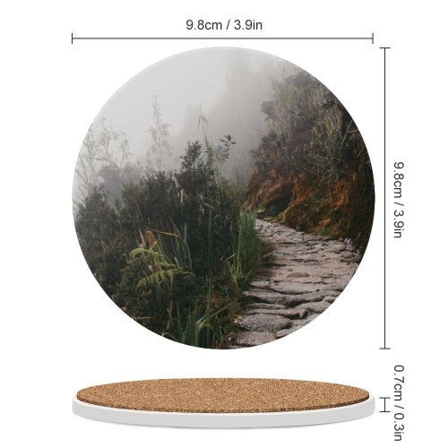 yanfind Ceramic Coasters (round) Yoga Images Peru Path Reed Building Flora Backpacking Grass Plant Agavaceae Free Family Game Intellectual Educational Game Jigsaw Puzzle Toy Set