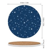 yanfind Ceramic Coasters (round)  Night Outer Glowing Dark  Galaxy Fog Space Grunge Shiny Navy Family Game Intellectual Educational Game Jigsaw Puzzle Toy Set