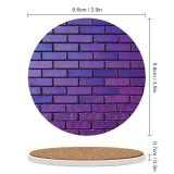 yanfind Ceramic Coasters (round) Wesley Tingey Brick Wall Purple Violet Bricks Gradients Family Game Intellectual Educational Game Jigsaw Puzzle Toy Set