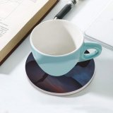 yanfind Ceramic Coasters (round) Love Couple Lonely Silhouette  Romantic Night Dark Mood Family Game Intellectual Educational Game Jigsaw Puzzle Toy Set
