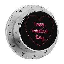 yanfind Timer Black Dark Celebrations Valentine's Love Happy Valentine's Love Heart Letters 60 Minutes Mechanical Visual Timer