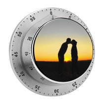 yanfind Timer Love Kissing Couple Silhouette Romantic Evening Sky Sunset Clear Horizon Together Lovers 60 Minutes Mechanical Visual Timer