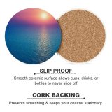 yanfind Ceramic Coasters (round) Sunrise Seascape Horizon Ocean Sky Morning Light Family Game Intellectual Educational Game Jigsaw Puzzle Toy Set