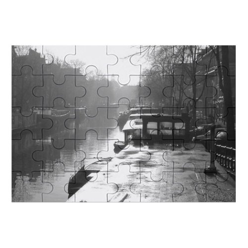 yanfind Picture Puzzle Amsterdam Netherlands Canal Woonboot Boat City Centre Sunlight Jordaan Waterway Atmospheric Sky Family Game Intellectual Educational Game Jigsaw Puzzle Toy Set