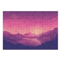 yanfind Picture Puzzle Coyle Lakeside Sky Sunset Minimal Art Gradient Landscape Scenic Panorama Family Game Intellectual Educational Game Jigsaw Puzzle Toy Set