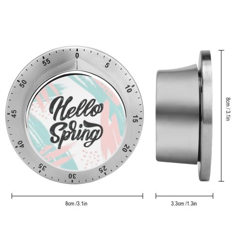 yanfind Timer Abstract Saying Beauty Hello Brush Colorful Lettering Phrase Typographic Script Vintage Natural 60 Minutes Mechanical Visual Timer
