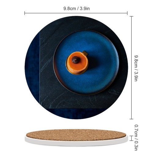 yanfind Ceramic Coasters (round) Above Denmark Cooking Dairy Eat  Dark Slate Plate Top Dessert Candy Family Game Intellectual Educational Game Jigsaw Puzzle Toy Set