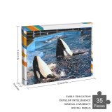 yanfind Picture Puzzle Whales Mammals Seaworld Oceans Shows Pool Educational Killer Whale Marine Cetacea Family Game Intellectual Educational Game Jigsaw Puzzle Toy Set