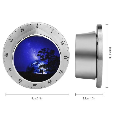 yanfind Timer Fantasy Love Couple Dream  Night Silhouette Together Romantic Starry Sky Hot 60 Minutes Mechanical Visual Timer