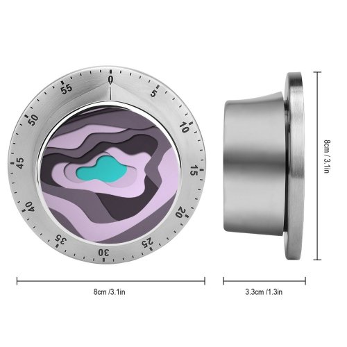 yanfind Timer Papercutting Turquoise  Dimensional Art Layered Abstract Space Directly  Elegance Victoria 60 Minutes Mechanical Visual Timer