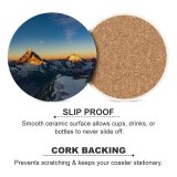 yanfind Ceramic Coasters (round) Matterhorn Dent D'Hérens Mountains Sunrise Morning Snow Covered  Range Switzerland Family Game Intellectual Educational Game Jigsaw Puzzle Toy Set