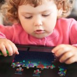 yanfind Picture Puzzle Bokeh Defocused Decoration Night Festive Glitter  Abstract Purple Design Blurred Shiny Family Game Intellectual Educational Game Jigsaw Puzzle Toy Set