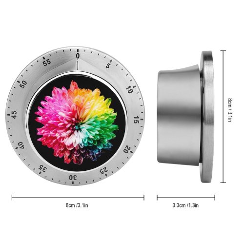 yanfind Timer Sharon Pittaway Flowers Colorful Multicolor 60 Minutes Mechanical Visual Timer