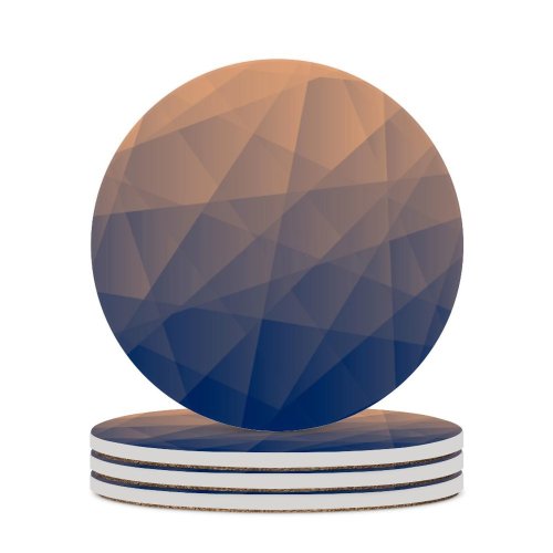 yanfind Ceramic Coasters (round) Blank Fractal Beige Dawn Dimensional Purple Dark   Sunset Grid Gradient Family Game Intellectual Educational Game Jigsaw Puzzle Toy Set
