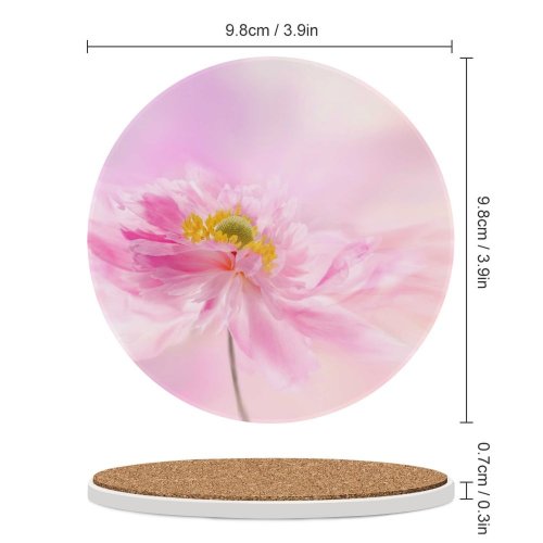 yanfind Ceramic Coasters (round) Flowers Flower Family Game Intellectual Educational Game Jigsaw Puzzle Toy Set