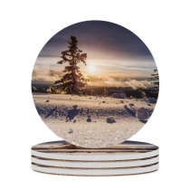 yanfind Ceramic Coasters (round) Fir Images Kirkwood  Flora Pine Landscape Public Snow Sky Wallpapers Plant Family Game Intellectual Educational Game Jigsaw Puzzle Toy Set