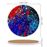 yanfind Ceramic Coasters (round)  Dye Ireland Rainbow Craft Vibrant Culinary Splattered Creativity Space Face Talcum Family Game Intellectual Educational Game Jigsaw Puzzle Toy Set
