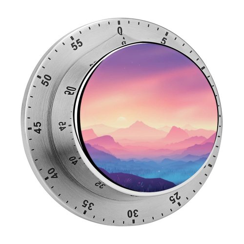 yanfind Timer Coyle Valley Landscape Mountains Gradient Colorful Scenery Layers Panorama 60 Minutes Mechanical Visual Timer