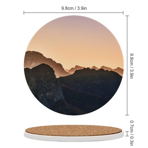 yanfind Ceramic Coasters (round) Luca Bravo Giau Pass  Range Dolomites Sunrise Landscape Italy Family Game Intellectual Educational Game Jigsaw Puzzle Toy Set