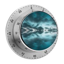 yanfind Timer Fantasy Ocean   Sea Reflection Dark Clouds Night Sky Scenery 60 Minutes Mechanical Visual Timer