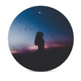 yanfind Ceramic Coasters (round) Luizclas Girl Silhouette  Sunset Dusk Evening Sky Family Game Intellectual Educational Game Jigsaw Puzzle Toy Set
