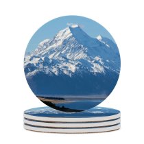 yanfind Ceramic Coasters (round) Oliver Buettner Mount Cook Zealand Aoraki National Park  Peak Snow Covered Family Game Intellectual Educational Game Jigsaw Puzzle Toy Set