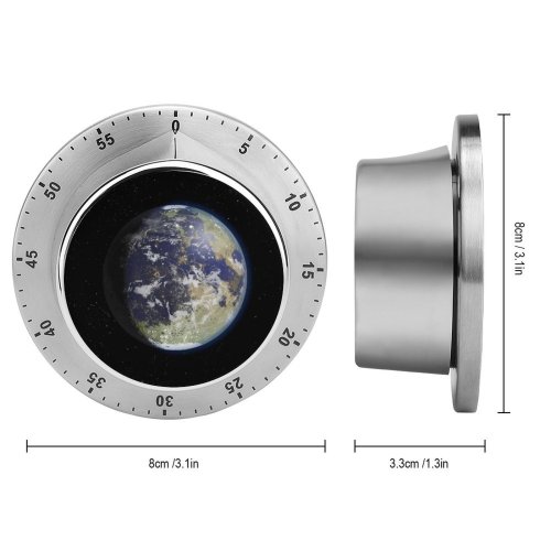 yanfind Timer Andrew McCarthy Space Black Dark   Atmosphere 60 Minutes Mechanical Visual Timer