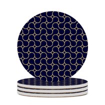 yanfind Ceramic Coasters (round) Decoration Simplicity Striped Shaped Seamless Grid Interlocked Row Cube Sewing  Slanted Family Game Intellectual Educational Game Jigsaw Puzzle Toy Set