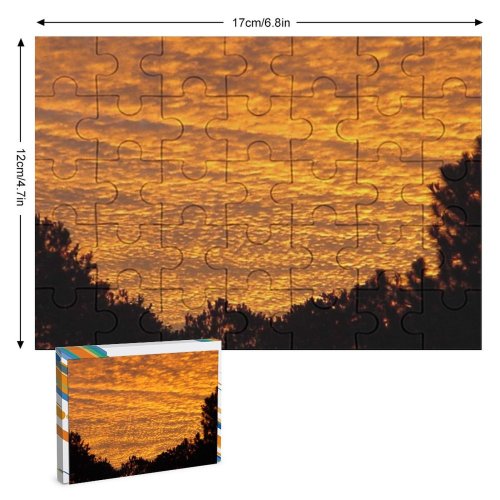 yanfind Picture Puzzle Sunset Clouds Dusk Skies Trees Sky Afterglow Morning Cloud Sunrise Evening Horizon Family Game Intellectual Educational Game Jigsaw Puzzle Toy Set