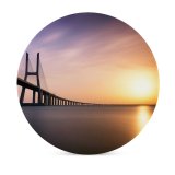 yanfind Ceramic Coasters (round) William Warby Vasco Da Gama  Lisbon Portugal Tagus River Sunrise Dawn Family Game Intellectual Educational Game Jigsaw Puzzle Toy Set