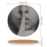 yanfind Ceramic Coasters (round) Images Secret Blog Quiet Silence Lip Wallpapers Mouth Blackandwhite Pictures Face Creative Family Game Intellectual Educational Game Jigsaw Puzzle Toy Set