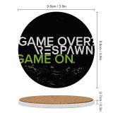 yanfind Ceramic Coasters (round) Black Dark Quotes Game Over Respawn Game Hardcore Gamer Quotes Dark Family Game Intellectual Educational Game Jigsaw Puzzle Toy Set