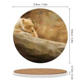 yanfind Ceramic Coasters (round) William Warby Lioness Paradise Wildlife Park Park Golden Rock Family Game Intellectual Educational Game Jigsaw Puzzle Toy Set