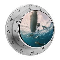 yanfind Timer Wildlife Fish Sea  Wild Motion Adventure Beauty Diving Underwater Shark Four 60 Minutes Mechanical Visual Timer