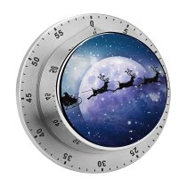 yanfind Timer Celebrations Christmas Santa  Chariot  Snowfall Winter Reindeer 60 Minutes Mechanical Visual Timer
