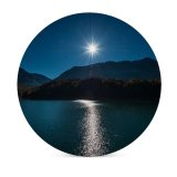 yanfind Ceramic Coasters (round) Olivier Miche Sunny Daytime Landscape  Rays River Mountains Family Game Intellectual Educational Game Jigsaw Puzzle Toy Set