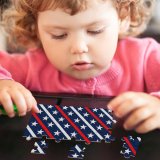 yanfind Picture Puzzle Patriotic,red,white,blue,stars,diagonal,strips,freedom,memorial,independence Day,july 4th,fourth Family Game Intellectual Educational Game Jigsaw Puzzle Toy Set