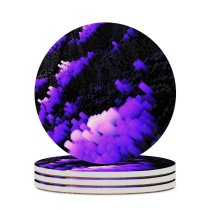 yanfind Ceramic Coasters (round) Dante Metaphor Abstract Rays Violet Bars Glowing Blocks Family Game Intellectual Educational Game Jigsaw Puzzle Toy Set