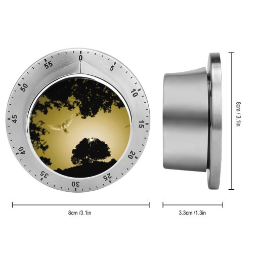 yanfind Timer  Desipris  Flying Bird Sunset Trees Silhouette Scenic Evening Dawn 60 Minutes Mechanical Visual Timer
