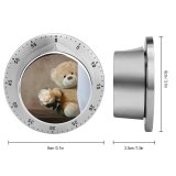 yanfind Timer Cute Teddy  Rose Toy  Valentine's 60 Minutes Mechanical Visual Timer