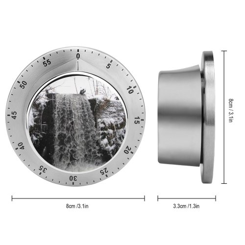 yanfind Timer Waterfall Winter  Snow Freezing Tree Watercourse Resources Branch 60 Minutes Mechanical Visual Timer