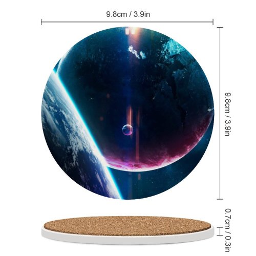 yanfind Ceramic Coasters (round) Vadim Sadovski Space Planets  Purple  Horizon Family Game Intellectual Educational Game Jigsaw Puzzle Toy Set