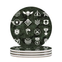 yanfind Ceramic Coasters (round) Pixelated Armed Iraq Forces Veteran's Death  Artificial Fighting  Award Conflict Family Game Intellectual Educational Game Jigsaw Puzzle Toy Set
