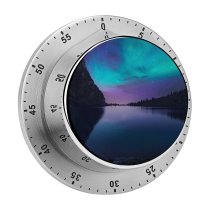 yanfind Timer Dominic Kamp Bannalpsee Switzerland Aurora Borealis Starry Sky Landscape Mountains Silhouette Astronomy 60 Minutes Mechanical Visual Timer