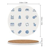 yanfind Ceramic Coasters (round) Target Network Arrow Data Search Growth Hyperlink Teamwork Interface Motivation Jigsaw Light Family Game Intellectual Educational Game Jigsaw Puzzle Toy Set