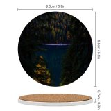 yanfind Ceramic Coasters (round) Francesco Ungaro Lake Forest Wilderness Pine Trees Evening Family Game Intellectual Educational Game Jigsaw Puzzle Toy Set